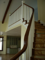 Ornate Walnut Staircase